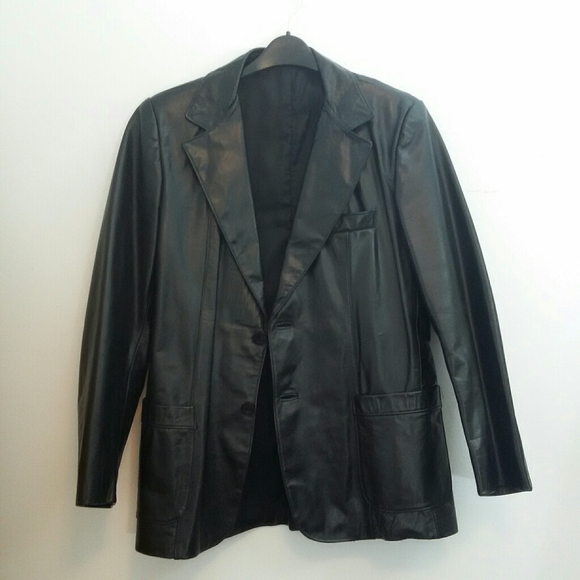 Leather blazer- brand unknown - Picture 3 of 11